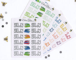 STUDY Planner Stickers |  BeeColorful