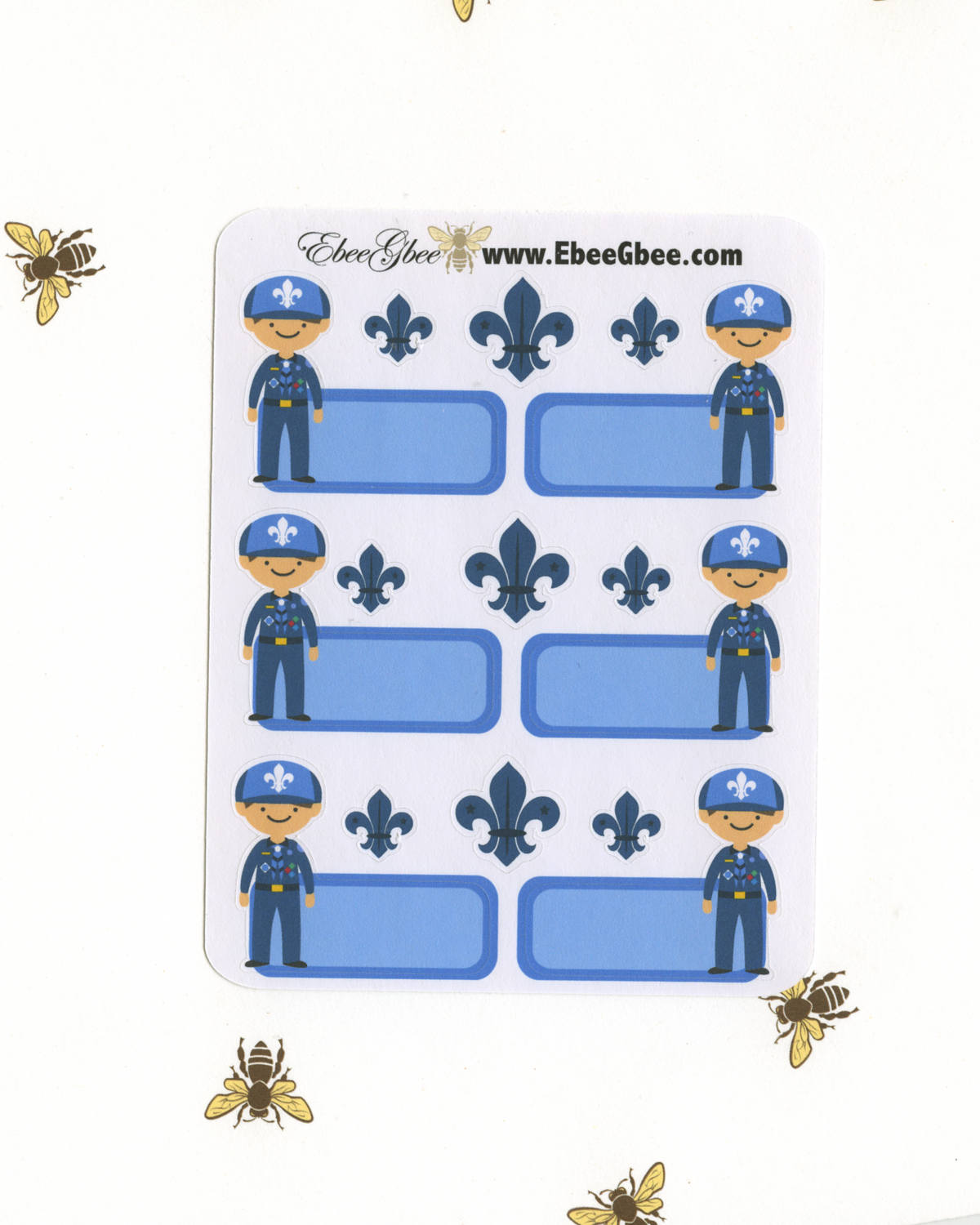 SCOUT BOY BLUE Planner Stickers | Bear
