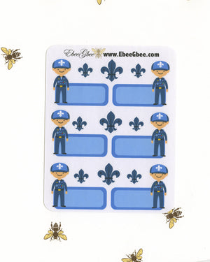 SCOUT BOY BLUE Planner Stickers | Bear