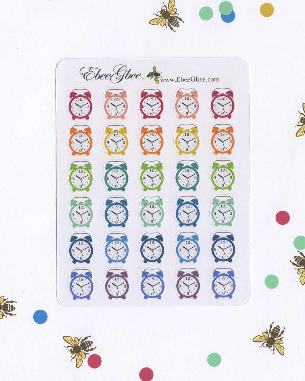 Clock Planner Stickers | BeeColorful