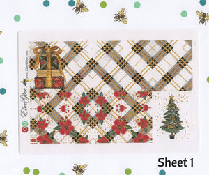 A LA CART NOEL Christmas Weekly Planner Sticker Sheets | BeeColorful Mint BeeBright Cherry