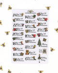 NOEL CHRISTMAS COUNTDOWN Planner Stickers | Cherry Mint