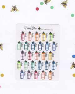 HYDRATION Planner Stickers | BeeColorful