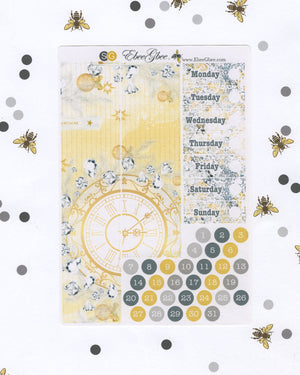 NEW YEARS DELUXE Weekly Planner Sticker Set | Storm Gold