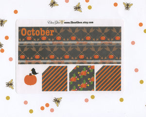 PUMPKIN MONTHLY Layout Planner Stickers | You Pick Your Month