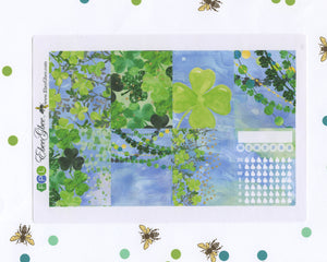 LUCKY WEEKLY Planner Sticker Set | BeeColorful Periwinkle Lime BeeBright Frog