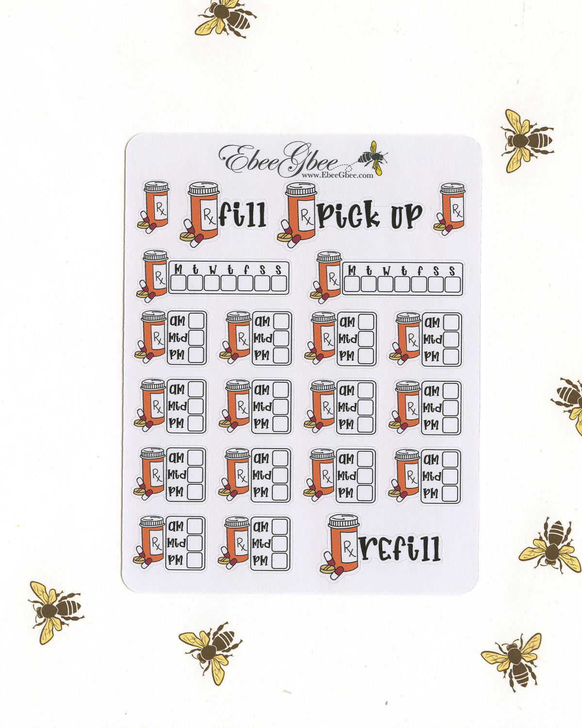 MEDICATION Planner Stickers | Hand Drawn