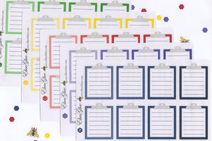 CLIPBOARD Planner Stickers | BeeBright - Available in 5 Colors