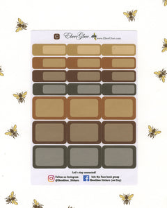 COFFEE  COLORFUL BOXES Planner Stickers | BeeMore