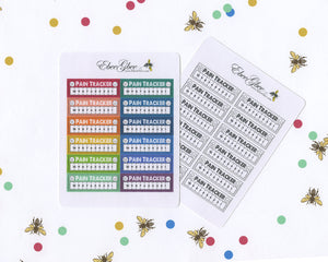 PAIN TRACKER Planner Stickers | Hand Drawn BuJo Style