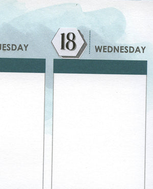 HEXAGON CALENDAR DATES  Planner Stickers | BuJo Style