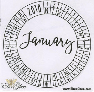 MONTHLY CALENDAR RINGS set of 3 Planner Stickers | BuJo Style