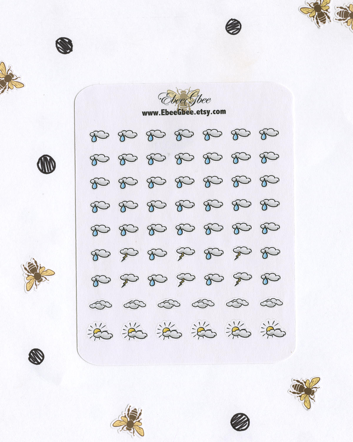 WEATHER Planner Stickers | Hand Drawn BuJo Style