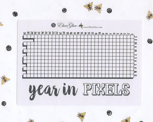 YEAR IN PIXELS Planner Stickers | Bujo Style
