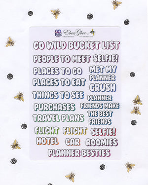 GO Wild BuJo Bundle Planner Sticker Sheets |