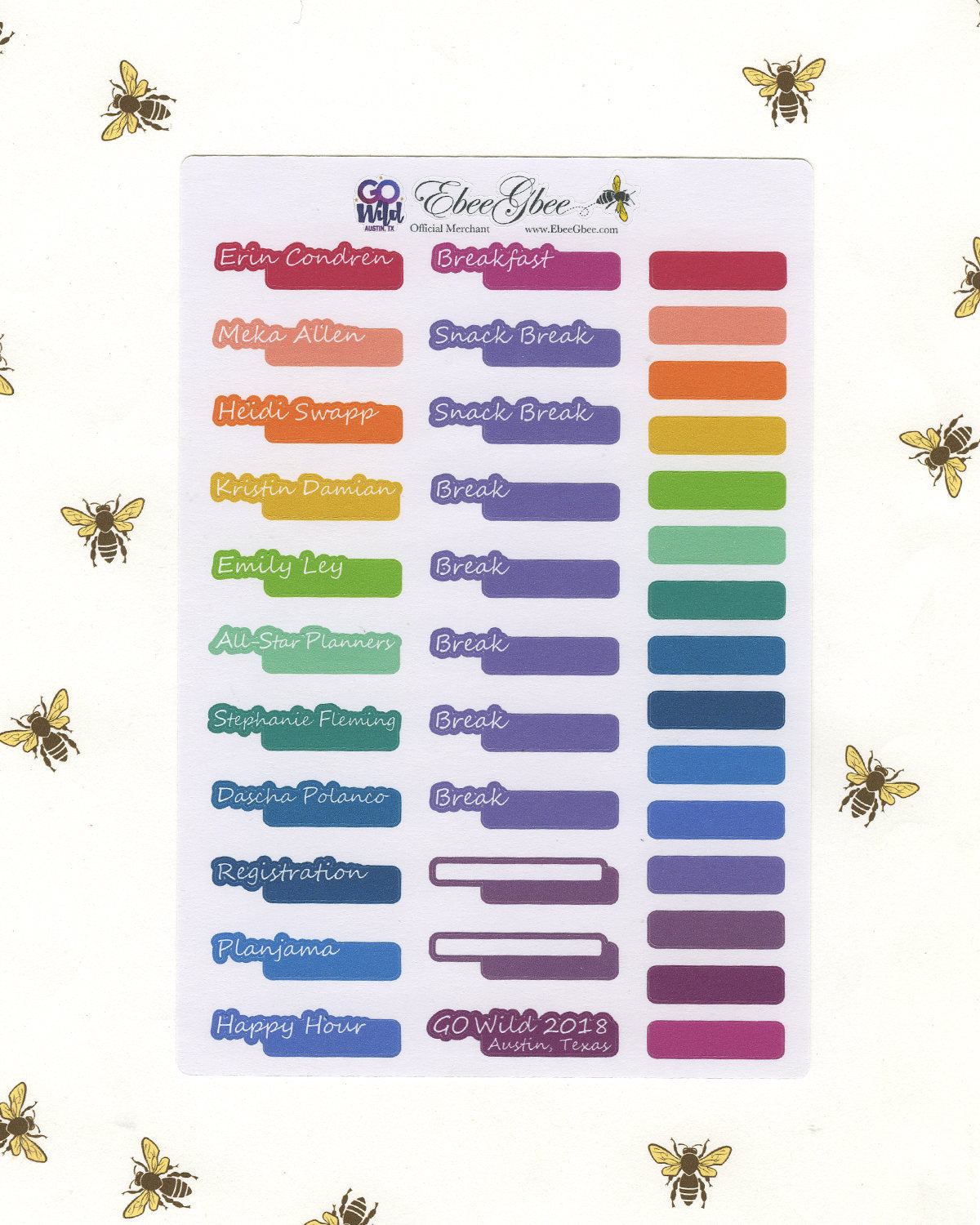 A LA CART Go Wild FUNCTIONAL Weekly Planner Sticker Sheets | Made to Fit Erin Condren Vertical Planners