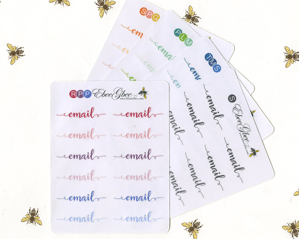 EMAIL SCRIPT Planner Stickers |  BeeColorful