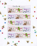 LIFE IS HARD Planner Stickers | Work It Out / Take A Hike / Everything Is Cool
