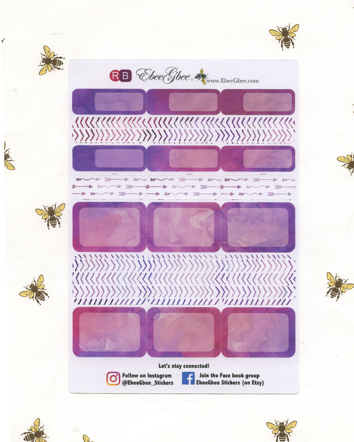 FEATHER WEEKLY Planner Sticker Set | Rose Bougainvillea