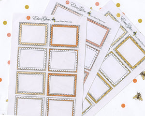 LARGE DOODLE BOXES Planner Stickers | BeeColorful