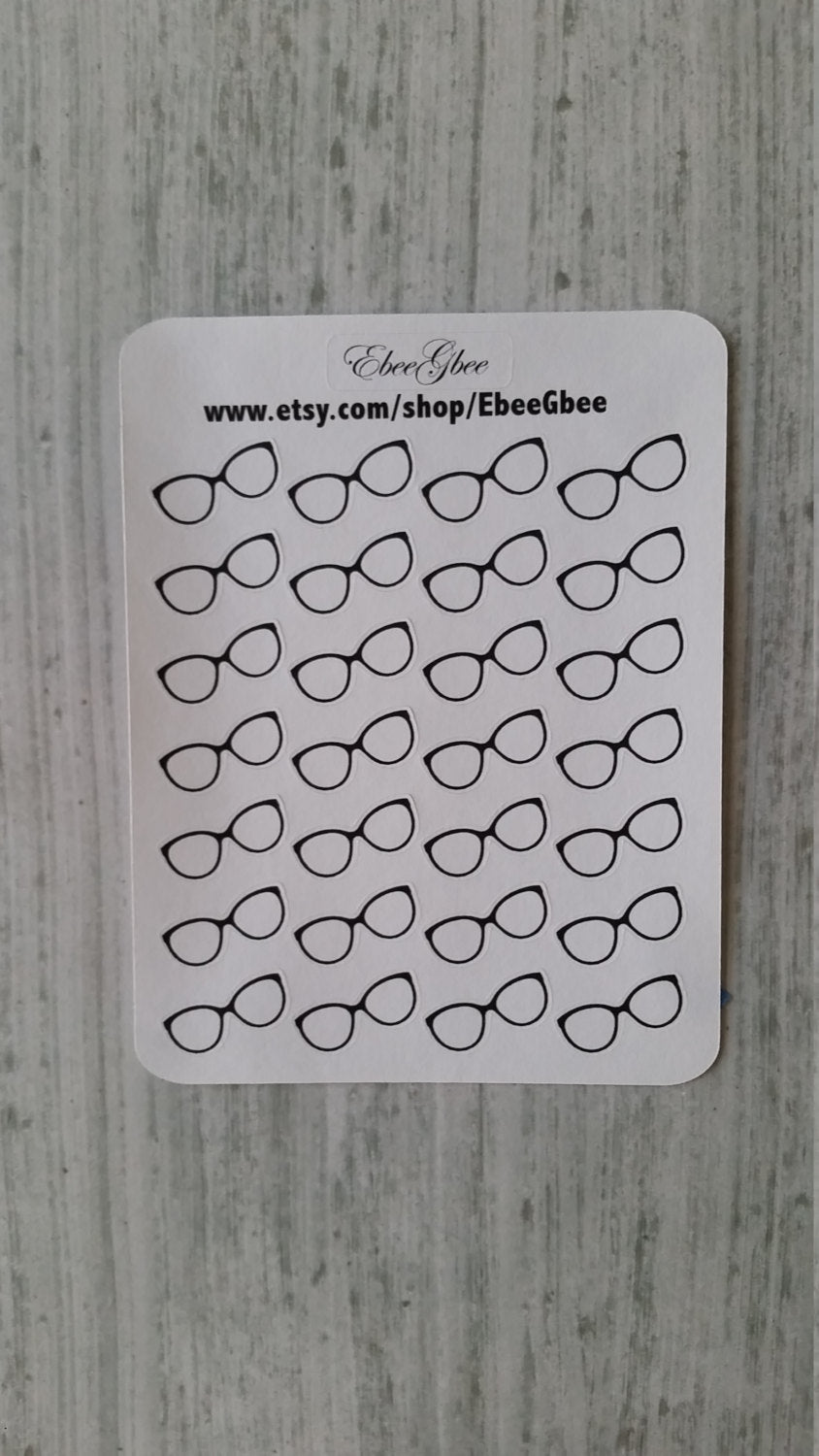 Glasses Planner Stickers (LT005)