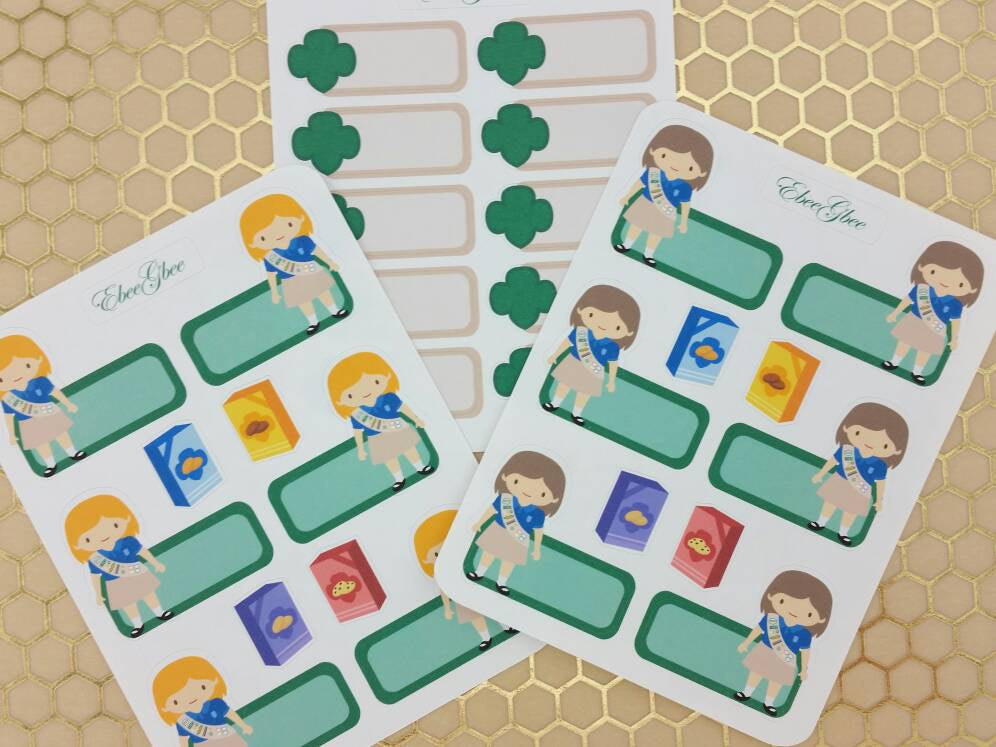 SCOUT GIRL TAN  Planner Stickers