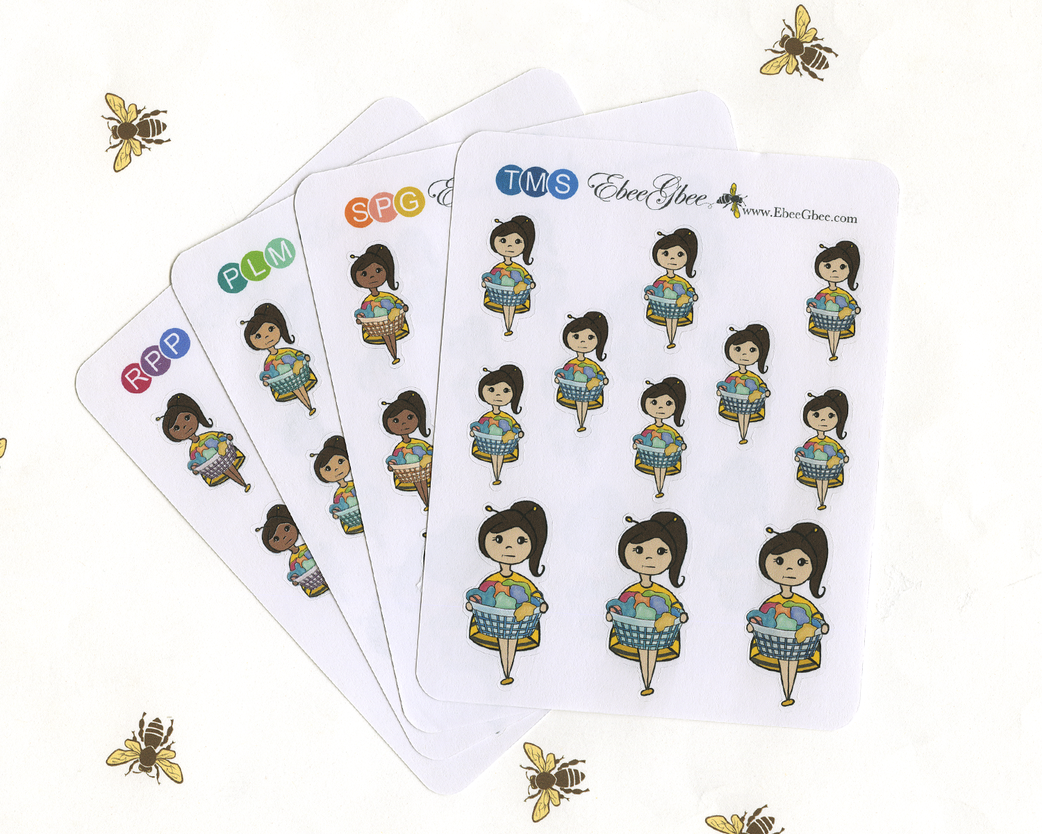 LAUNDRY BEEBEE Planner Stickers | BeeColorful