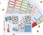 MIX TAPE DELUXE Weekly Planner Sticker Set | CHERRY LIME SUNSET