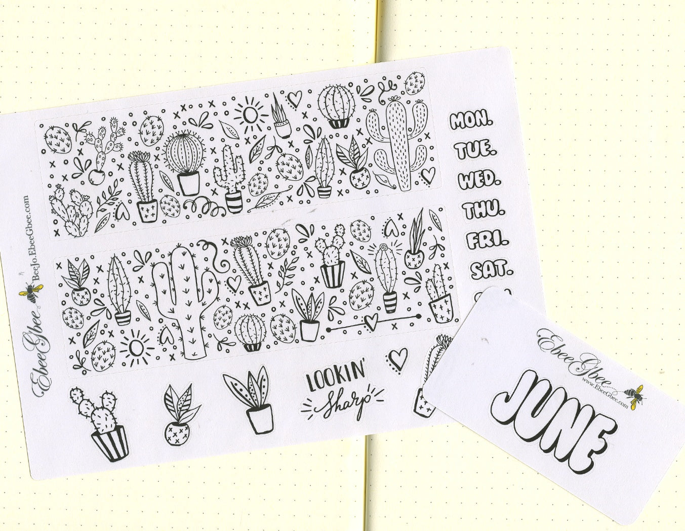 DOODLE BANNERS for Monthly or Weekly Layouts | You Pick Your Month | BUJO Style