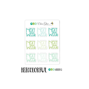 NEXT WEEK Planner Stickers |  BeeColorful