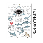 SHARK WEEK Planner Stickers