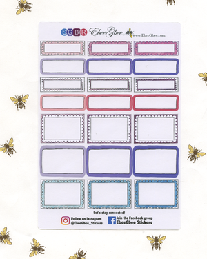 SWEETHEART DELUXE Weekly Planner Sticker Set | Rose Bougainvillea Grape Sky