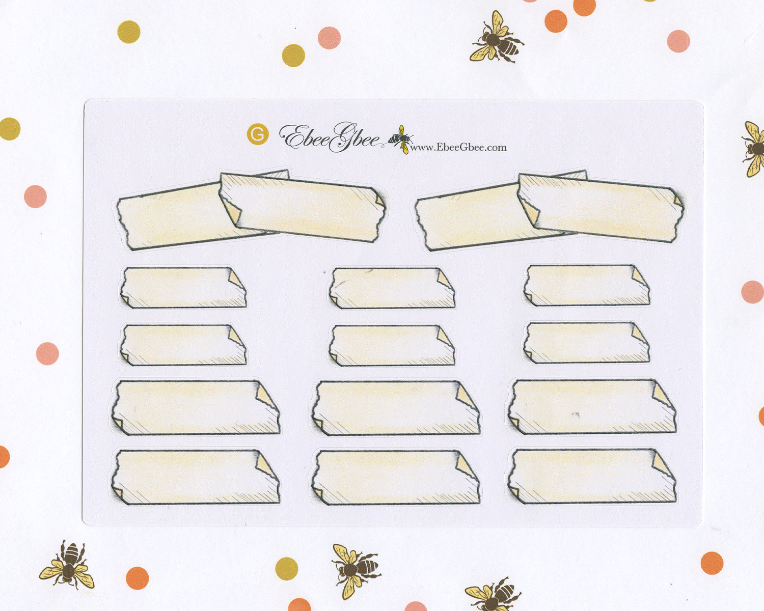 TAPE Stickers Planner Stickers | Hand Drawn Bullet Journal (BuJo) Style