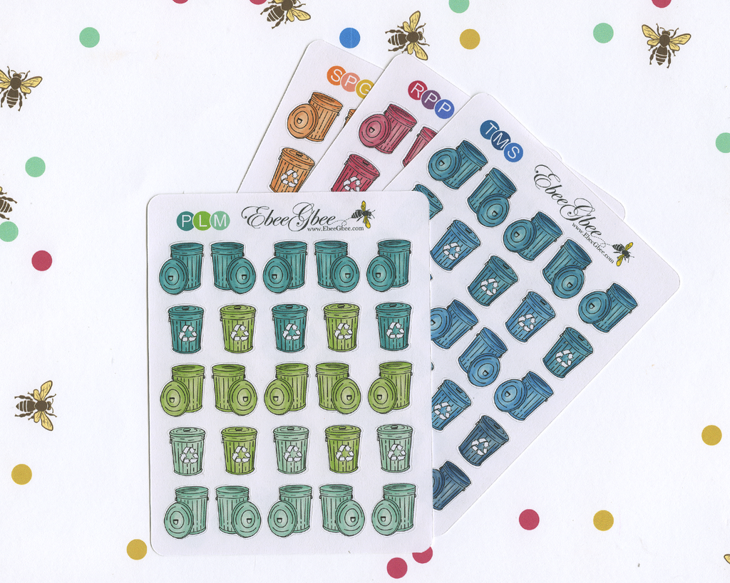 TRASH CAN Planner Stickers