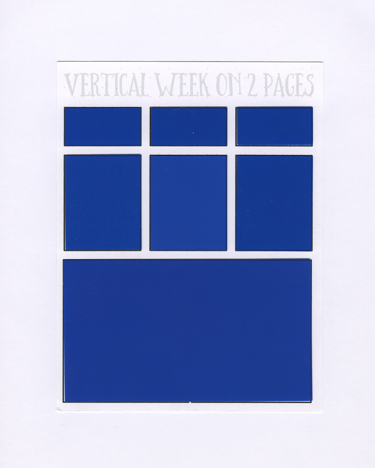 VERTICAL WEEK ON 2 PAGES Stencil Mask