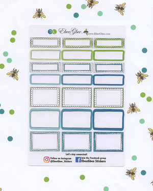 WARM WISHES WEEKLY Planner Sticker Set | LIME TEAL